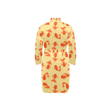 Goldfish Pattern Print Design 02 Men's Long Sleeve Belted Night Robe