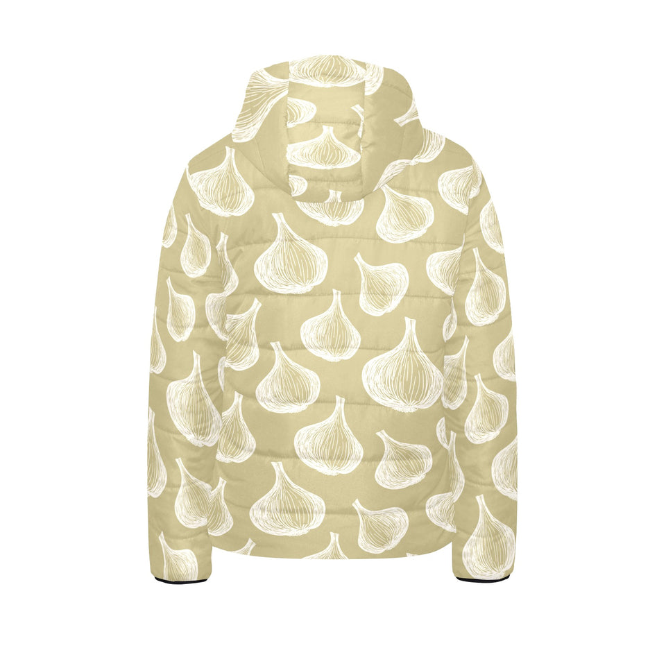 Garlic design pattern Kids' Boys' Girls' Padded Hooded Jacket