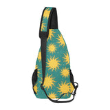 Sun green background All Over Print Chest Bag