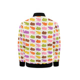 Hippopotamus Pattern Print Design 01 Kids' Boys' Girls' Bomber Jacket