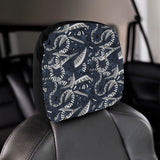 Piano Pattern Print Design 02 Car Headrest Cover