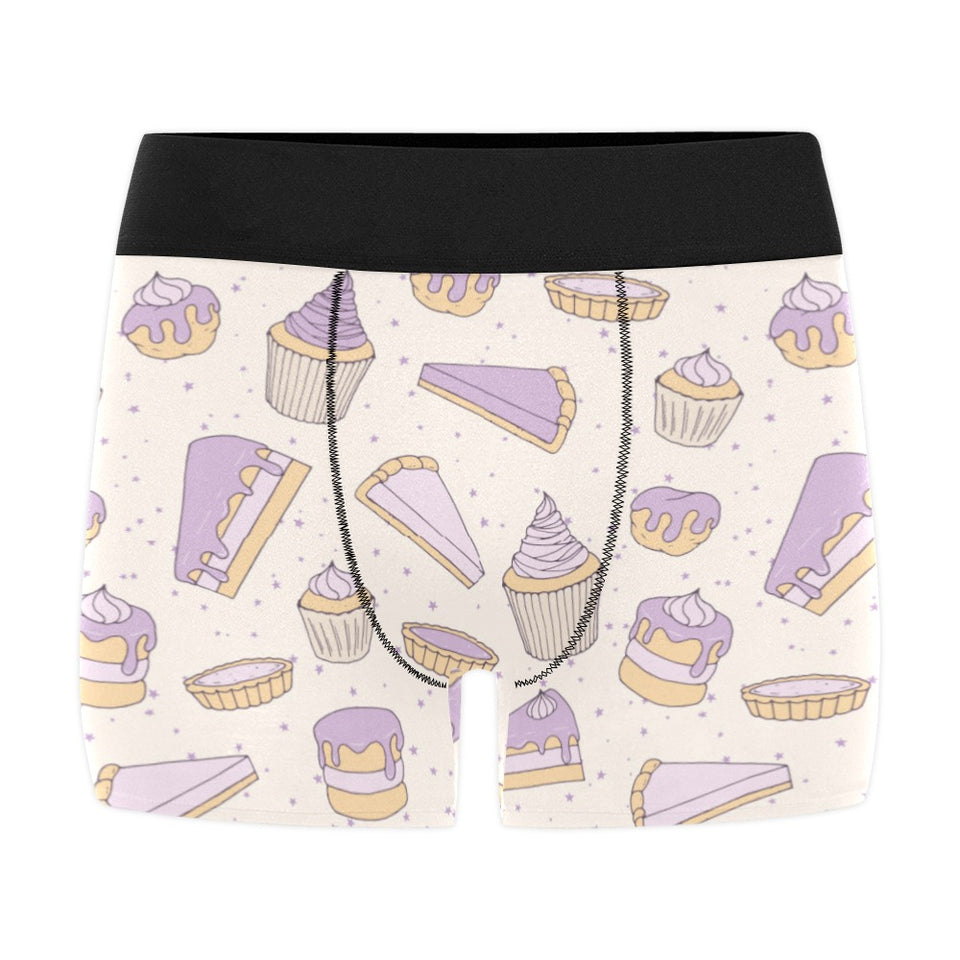 Cakes pies tarts muffins and eclairs purple bluebe Men's All Over Print Boxer Briefs Men's Underwear