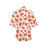 Tomato pattern Women's All Over Print Hawaiian Shirt