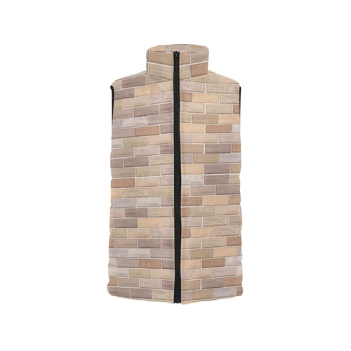 Brick Printed Pattern Print Design 01 Men's Padded Vest