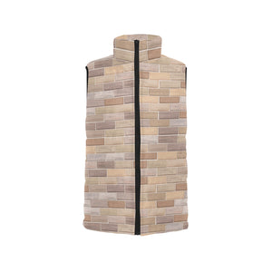 Brick Printed Pattern Print Design 01 Men's Padded Vest