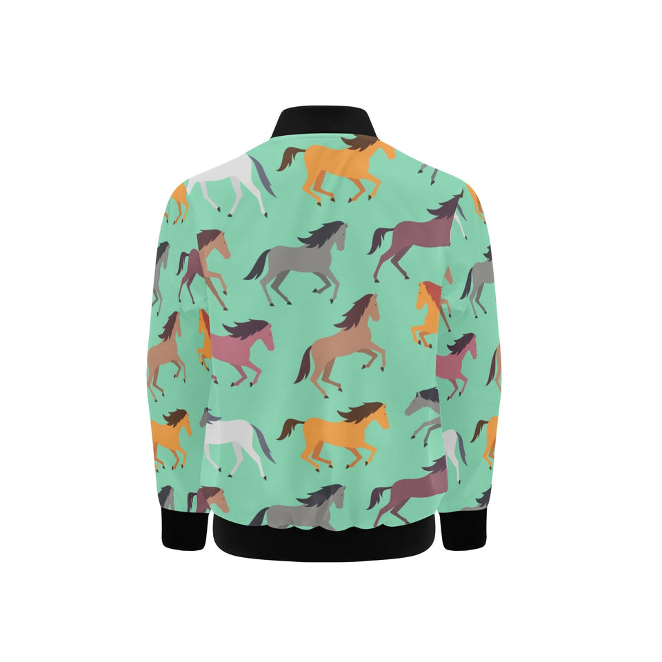 Colorful horses pattern Kids' Boys' Girls' Bomber Jacket