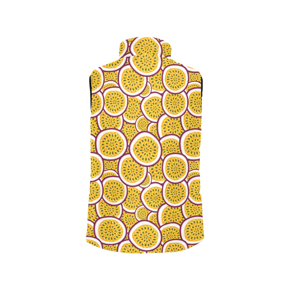 Passion fruits slice pattern Women's Padded Vest