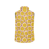 Passion fruits slice pattern Women's Padded Vest