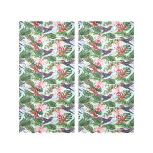 Hummingbird Pattern Print Design 05 Gauze Curtain