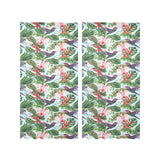 Hummingbird Pattern Print Design 05 Gauze Curtain