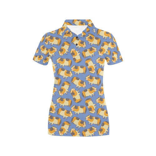Guinea Pig Pattern Print Design 02 Women's All Over Print Polo Shirt