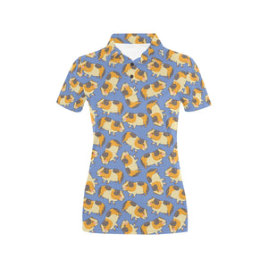 Guinea Pig Pattern Print Design 02 Women's All Over Print Polo Shirt