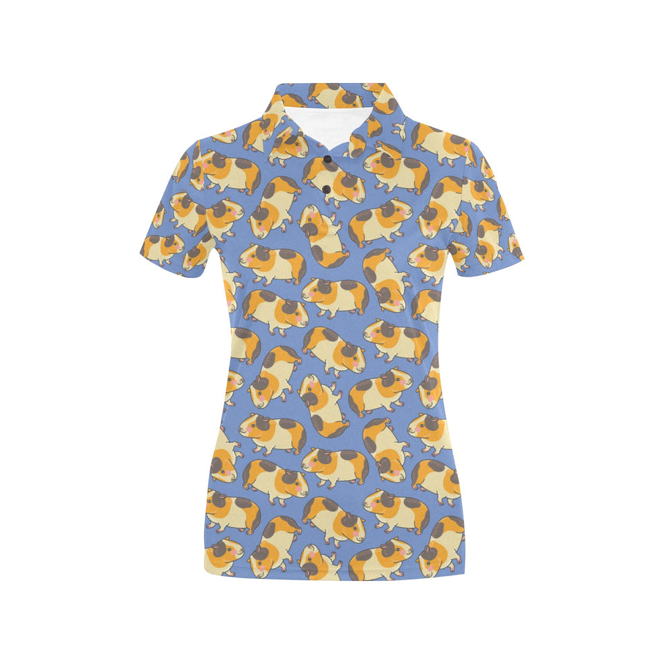 Guinea Pig Pattern Print Design 02 Women's All Over Print Polo Shirt
