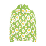 Fried Eggs Pattern Print Design 01 Men's Padded Hooded Jacket