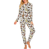 Giraffe Pattern Print Design 05 Women's All Over Print Pajama Set