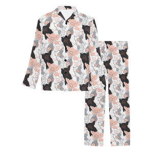 Pig Pattern Print Design 04 Men's Long Pajama Set