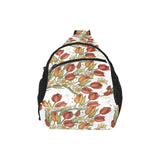 Red tulips and daffodils pattern All Over Print Chest Bag