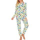 Chemistry Periodic Table Pattern Print Design 05 Women's All Over Print Pajama Set