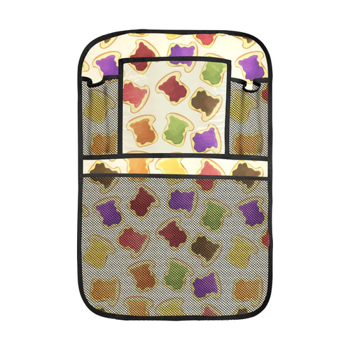 Bread Toast Pattern Print Design 02 Car Seat Back Organizer
