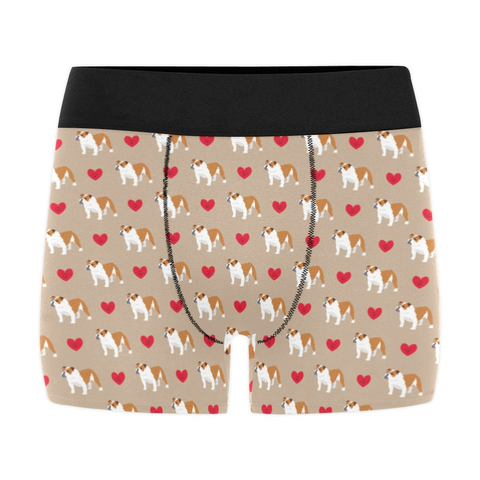English Bulldog Pattern Print Design 05 Men's All Over Print Boxer Briefs Men's Underwear
