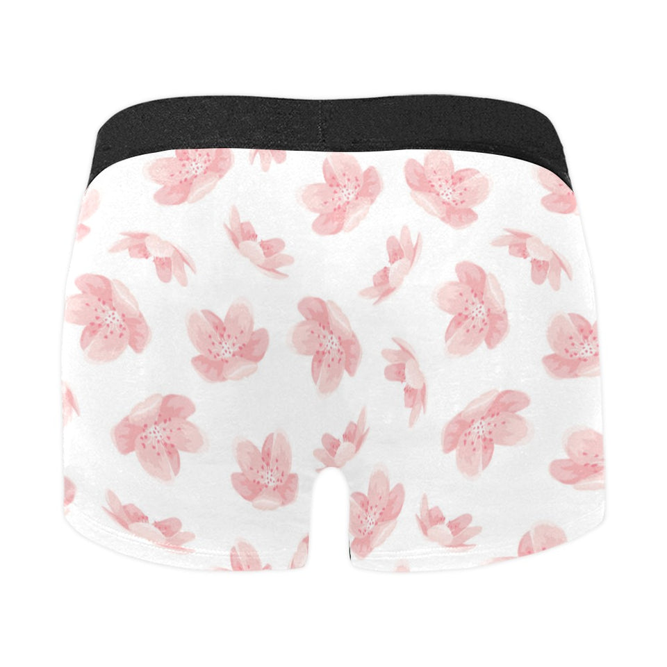 Pink sakura cherry blossom pattern Men's All Over Print Boxer Briefs Men's Underwear