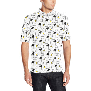 Seagull Pattern Print Design 05 Men's All Over Print Polo Shirt