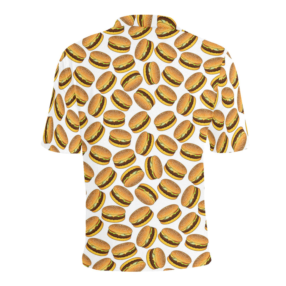 Hamburger Pattern Print Design 03 Men's All Over Print Polo Shirt