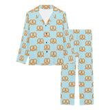 Pretzels Pattern Print Design 03 Women's Long Pajama Set