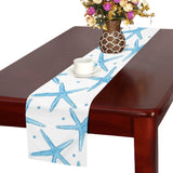 Watercolor starfish pattern Table Runner