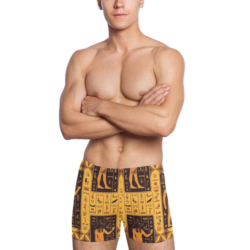 Egypt Hieroglyphics Pattern Print Design 05 Men's Swimming Trunks