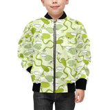 Cute frog dragonfly pattern Kids' Boys' Girls' Bomber Jacket