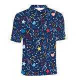 Music Notes Pattern Print Design 03 Men's All Over Print Polo Shirt