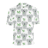 Hand drawn Koala leaves pattern Men's All Over Print Polo Shirt