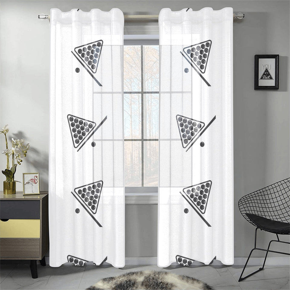 Billiard Ball Pattern Print Design 03 Gauze Curtain