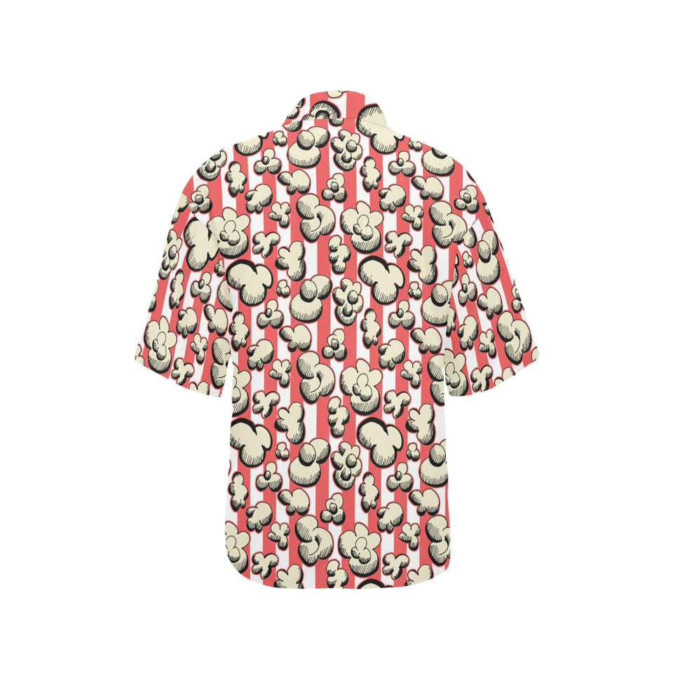 Popcorn Pattern Print Design 05 Women's All Over Print Hawaiian Shirt