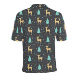 Deers star tree pattern Men's All Over Print Polo Shirt