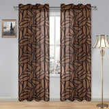 coffee bean pattern Gauze Curtain