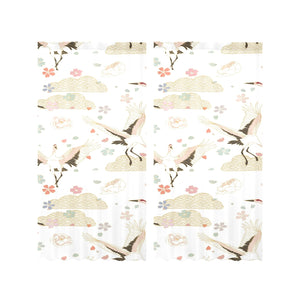 Beautiful Japanese cranes pattern Gauze Curtain