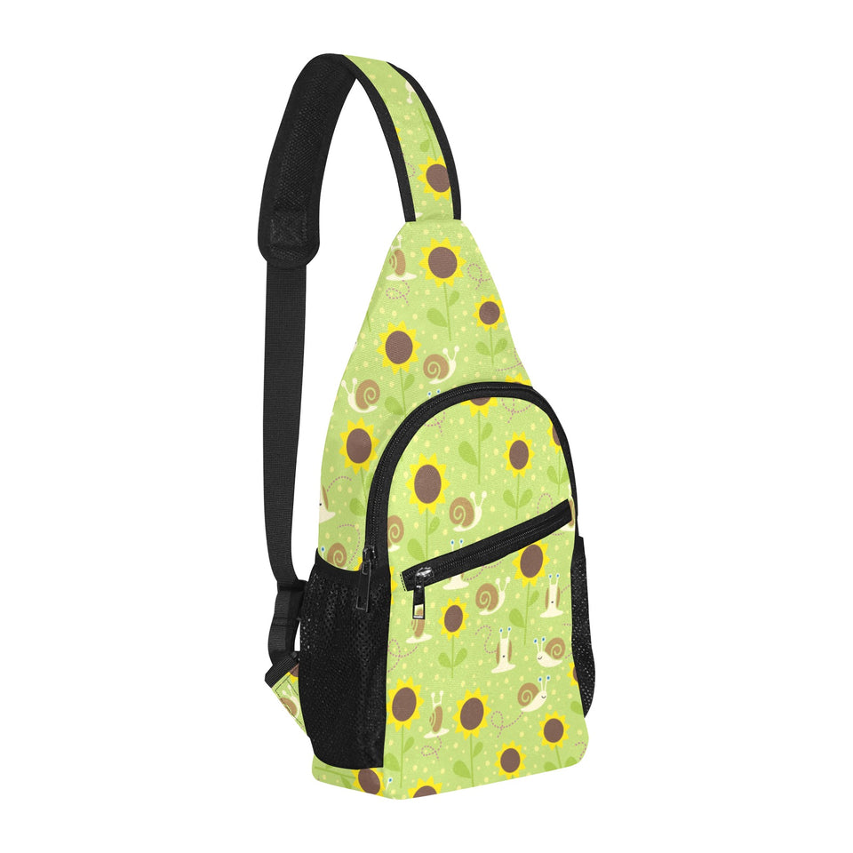 Snail Pattern Print Design 01 All Over Print Chest Bag