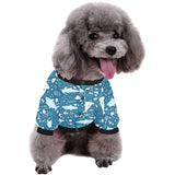 Cute shark pattern All Over Print Pet Dog Round Neck Fuzzy Shirt