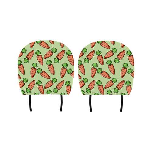 Carrot Pattern Print Design 05 Car Headrest Cover