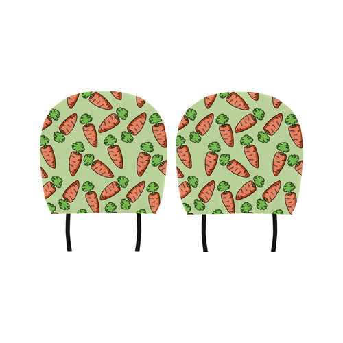 Carrot Pattern Print Design 05 Car Headrest Cover