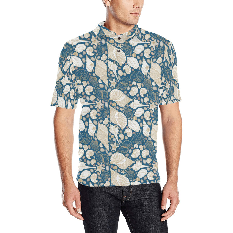 Sea turtle Polynesian Tribal design pattern Men's All Over Print Polo Shirt