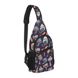 Colorful mushroom pattern All Over Print Chest Bag