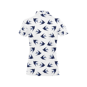 Swallow Pattern Print Design 03 Women's All Over Print Polo Shirt