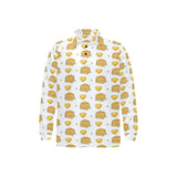 Pancake Pattern Print Design 03 Men's Long Sleeve Polo Shirt
