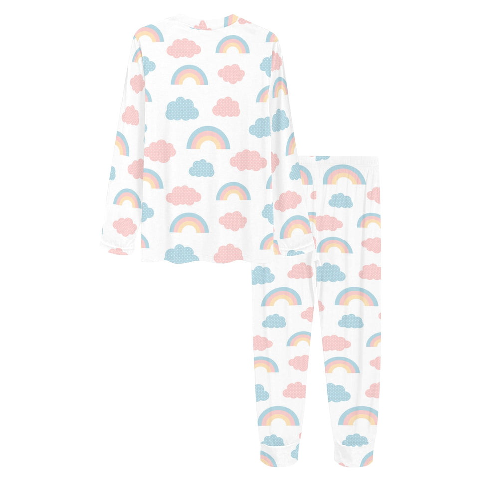 Cute rainbow clound pattern Women's All Over Print Pajama Set