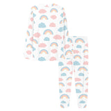 Cute rainbow clound pattern Women's All Over Print Pajama Set