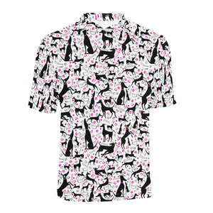 Greyhound Pattern Print Design 02 Men's All Over Print Polo Shirt