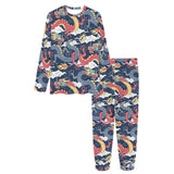 Blue red dragon cloud pattern Women's All Over Print Pajama Set